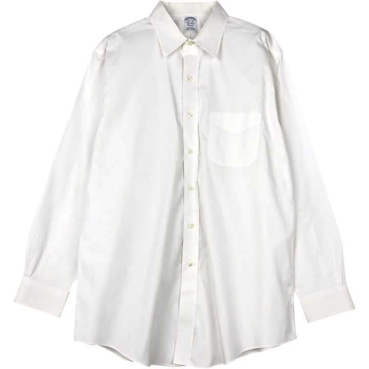 Brooks Brothers Est.1818 CLASSIC long sleeve cotton shirt, men's size L Supima Cotton white type Vintage Second Hand