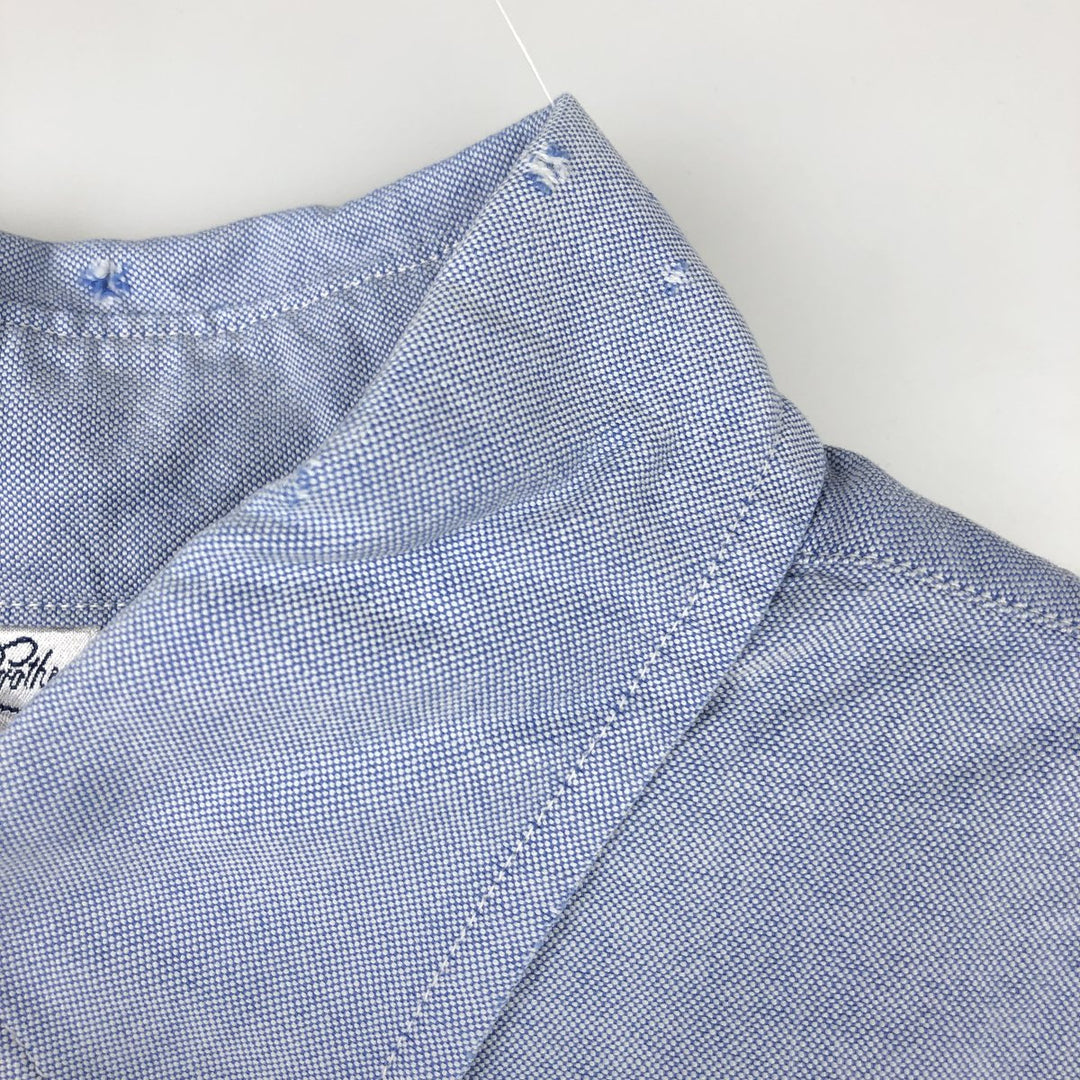 Brooks Brothers Est.1818 Sport Shirt, Long Sleeve Button-Down Shirt, Made in USA, Men's Size L (approx.) cotton navy blue type Vintage Second Hand