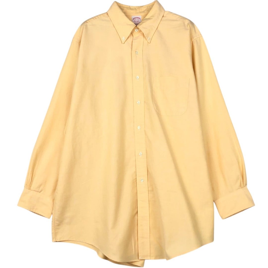 Brooks Brothers Est. 1818 Traditional Fit Long Sleeve Button-Down Shirt, Made in USA, Men's Size XL Supima Cotton orange type Vintage Second Hand