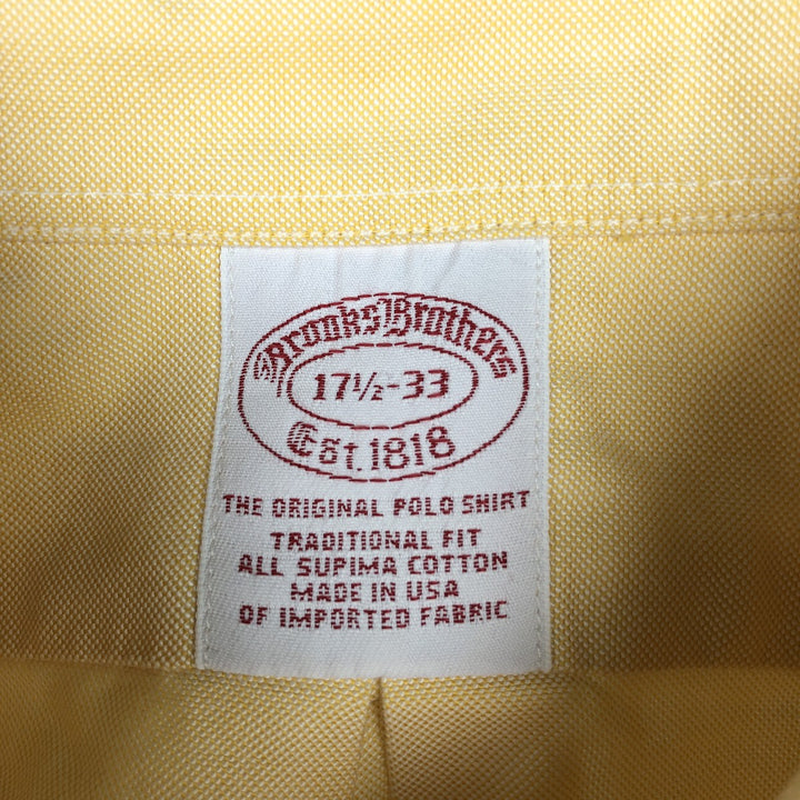 Brooks Brothers Est. 1818 Traditional Fit Long Sleeve Button-Down Shirt, Made in USA, Men's Size XL Supima Cotton orange type Vintage Second Hand