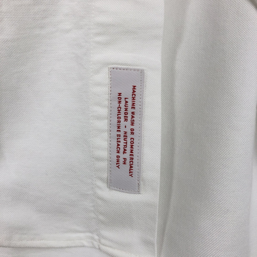 Brooks Brothers Est.1818 Traditional Fit Long-Sleeve Button-Down Shirt, Made in USA, Men's Size L (approx.) Supima Cotton white type Vintage Second Hand