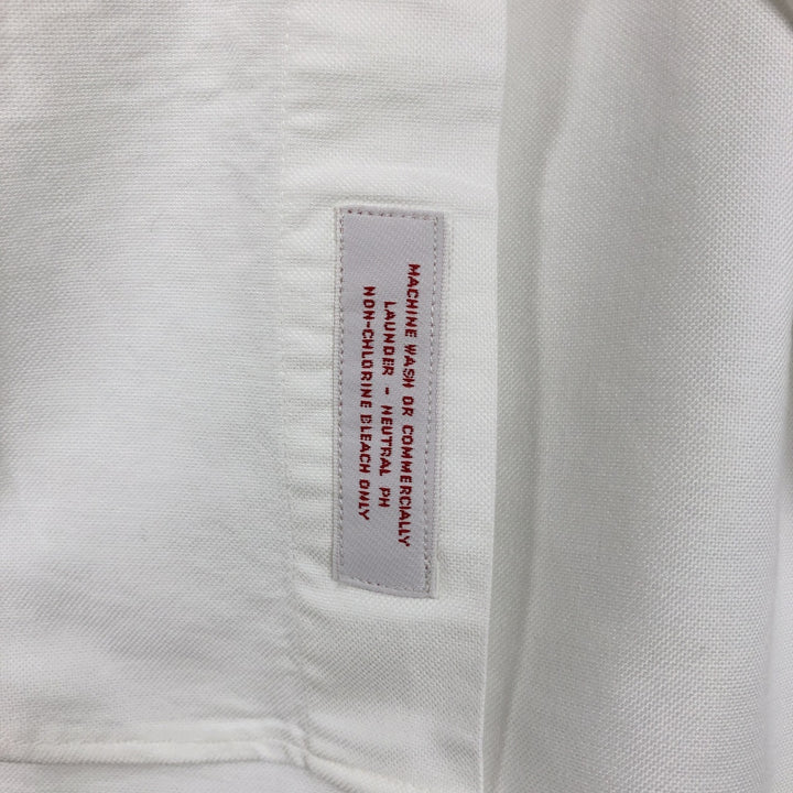 Brooks Brothers Est.1818 Traditional Fit Long-Sleeve Button-Down Shirt, Made in USA, Men's Size L (approx.) Supima Cotton white type Vintage Second Hand