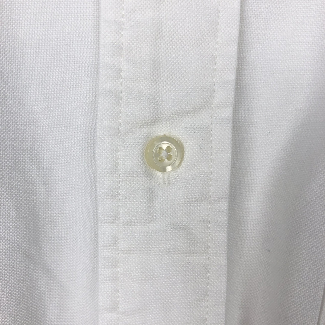 Brooks Brothers Est.1818 Traditional Fit Long-Sleeve Button-Down Shirt, Made in USA, Men's Size L (approx.) Supima Cotton white type Vintage Second Hand