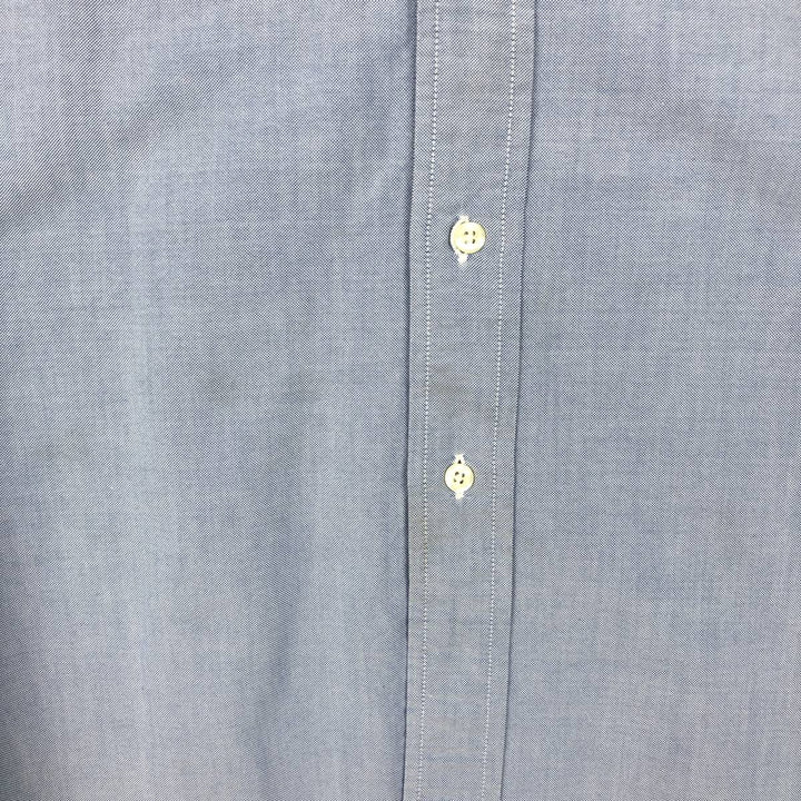 Brooks Brothers Est.1818 Traditional Fit Long-Sleeve Button-Down Shirt, Made in USA, Men's Size L (approx.) Supima Cotton blue type Vintage Second Hand