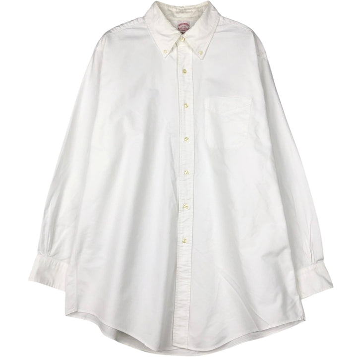 Brooks Brothers Est. 1818 Traditional Fit Long Sleeve Button-Down Shirt, Made in USA, Men's Size XL Supima Cotton white type Vintage Second Hand