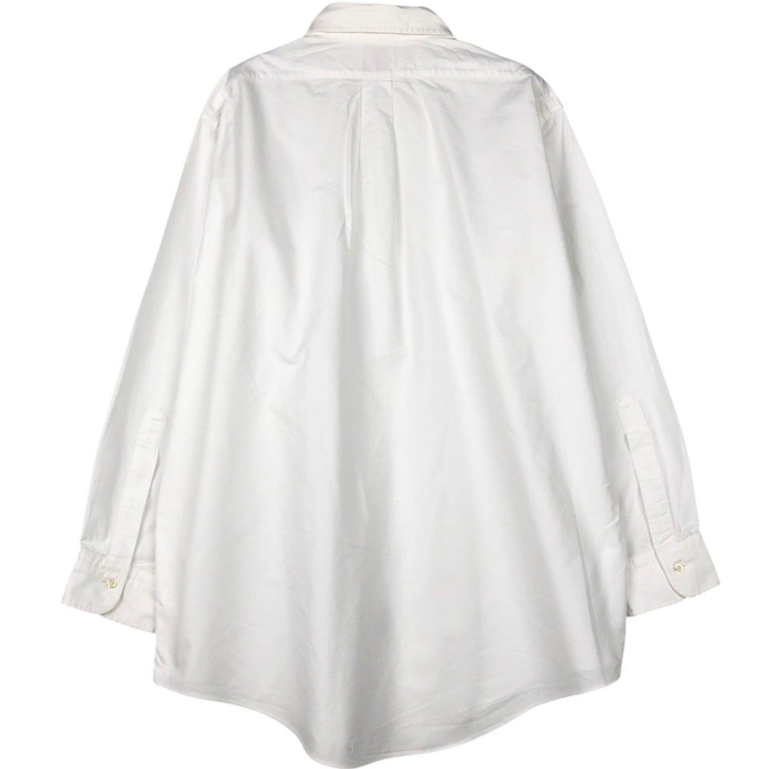 Brooks Brothers Est. 1818 Traditional Fit Long Sleeve Button-Down Shirt, Made in USA, Men's Size XL Supima Cotton white type Vintage Second Hand