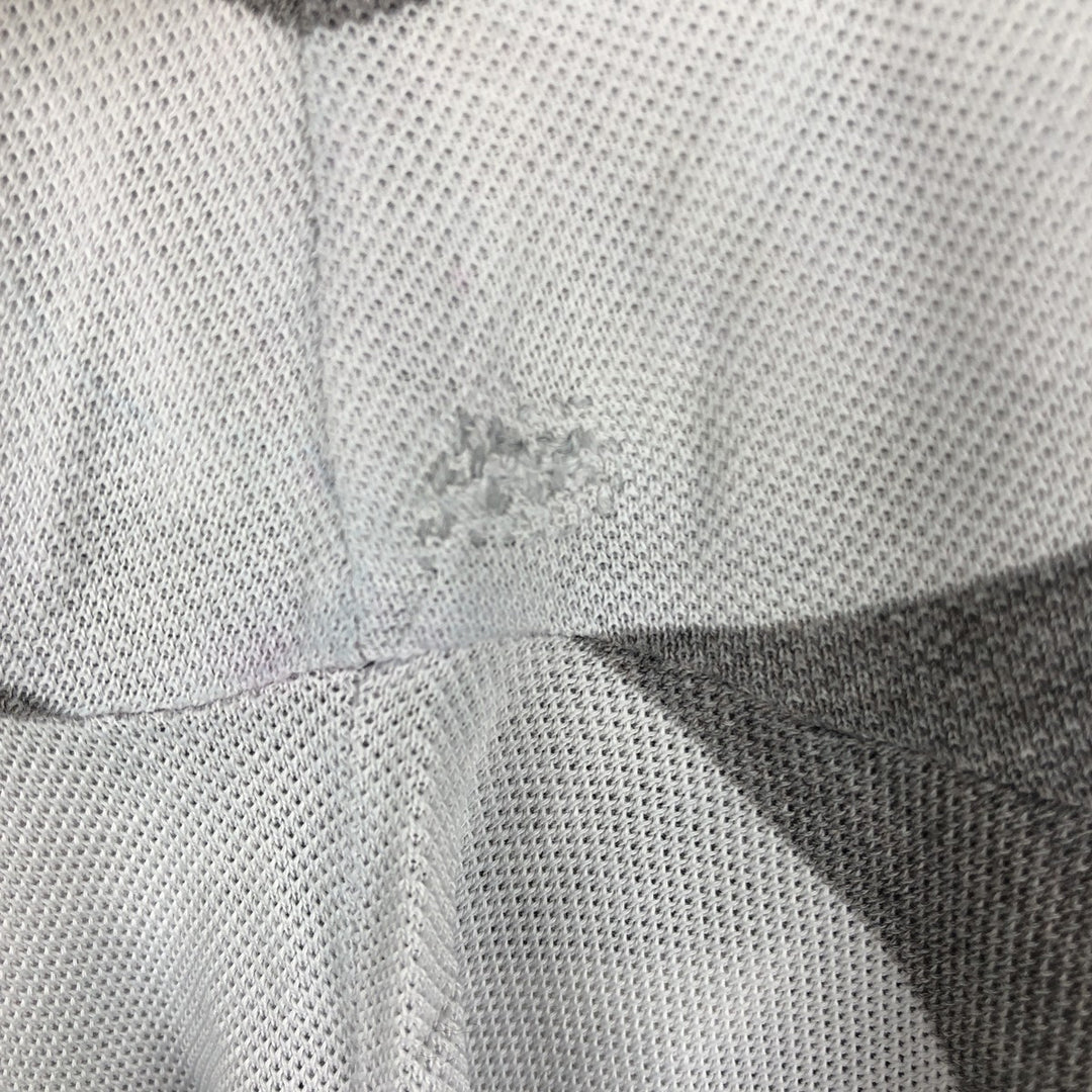 Lacoste Regular Fit Striped Short-Sleeve Polo Shirt (Men's XL equivalent) cotton gray type Vintage Second Hand