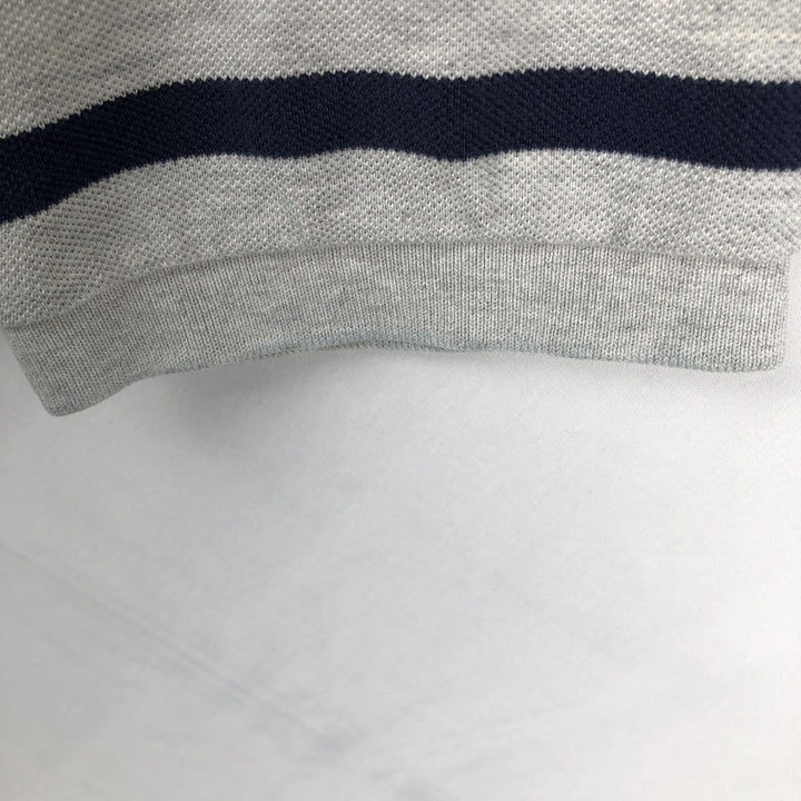 Ralph Lauren POLO by Ralph Lauren Short-Sleeve Striped Polo Shirt, Men's Size L (approx.) cotton gray type Vintage Second Hand