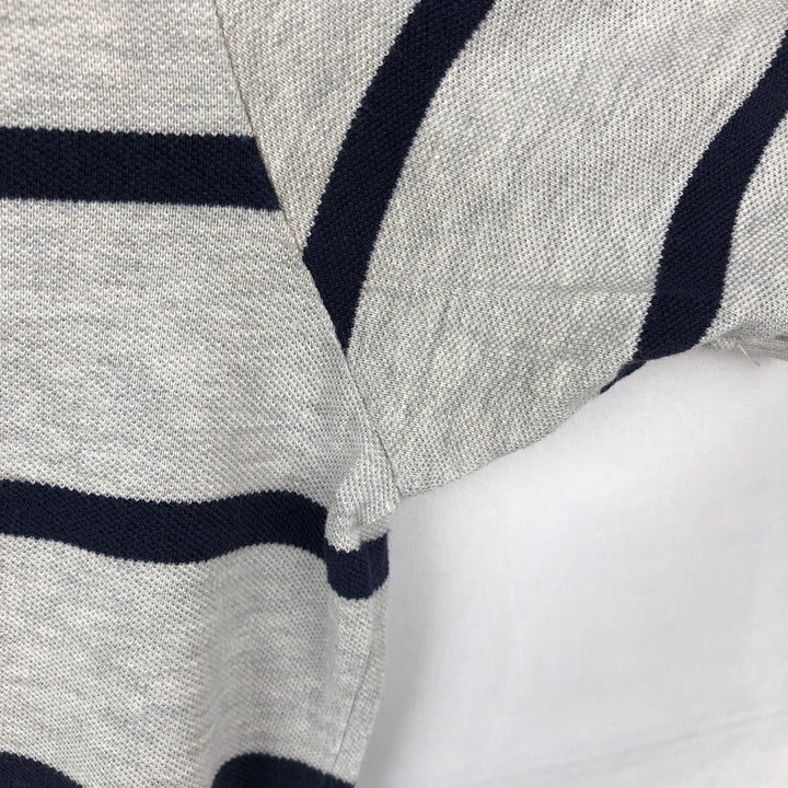 Ralph Lauren POLO by Ralph Lauren Short-Sleeve Striped Polo Shirt, Men's Size L (approx.) cotton gray type Vintage Second Hand