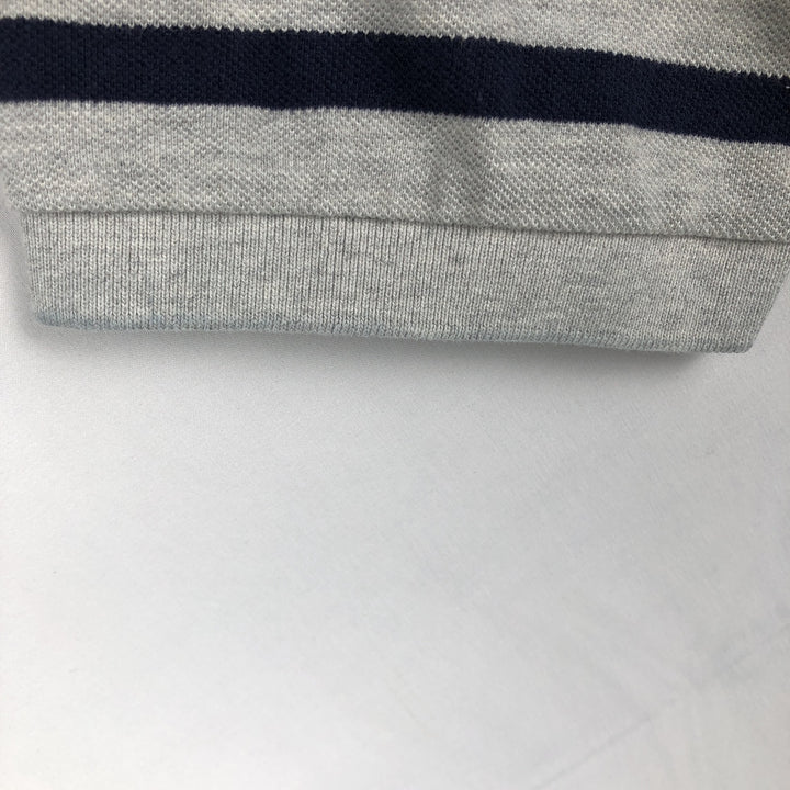 Ralph Lauren POLO by Ralph Lauren Short-Sleeve Striped Polo Shirt, Men's Size L (approx.) cotton gray type Vintage Second Hand