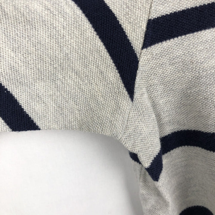 Ralph Lauren POLO by Ralph Lauren Short-Sleeve Striped Polo Shirt, Men's Size L (approx.) cotton gray type Vintage Second Hand