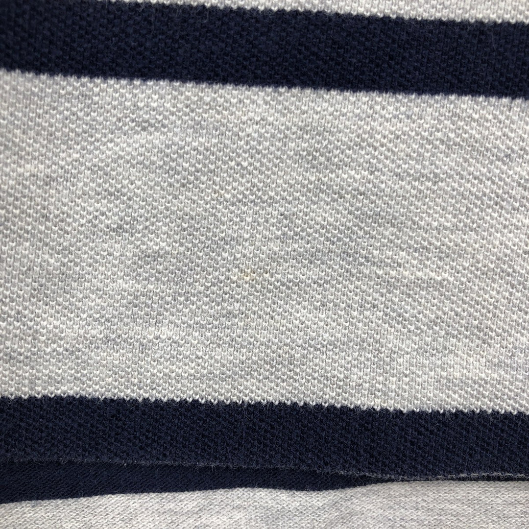Ralph Lauren POLO by Ralph Lauren Short-Sleeve Striped Polo Shirt, Men's Size L (approx.) cotton gray type Vintage Second Hand