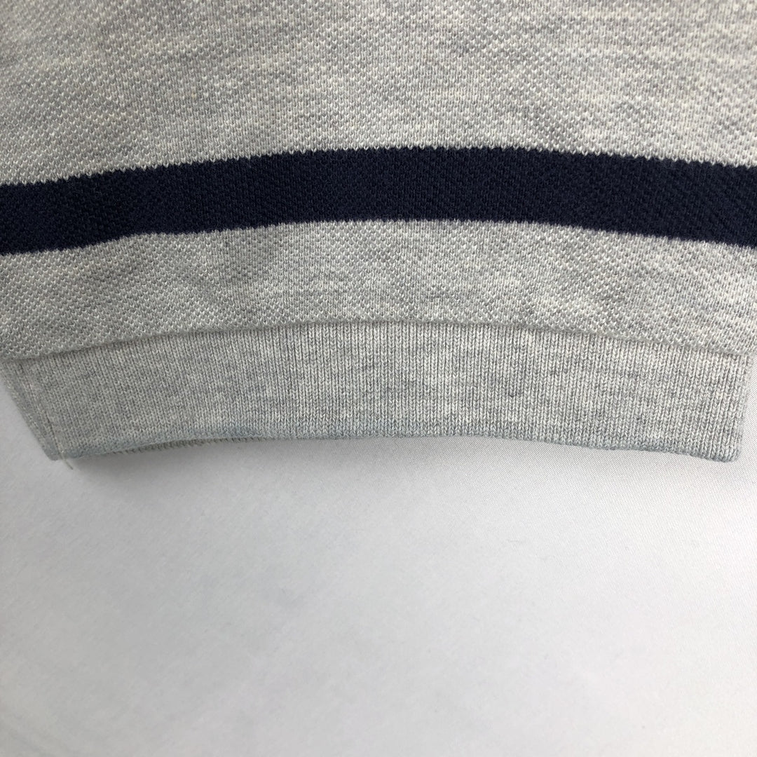 Ralph Lauren POLO by Ralph Lauren Short-Sleeve Striped Polo Shirt, Men's Size L (approx.) cotton gray type Vintage Second Hand