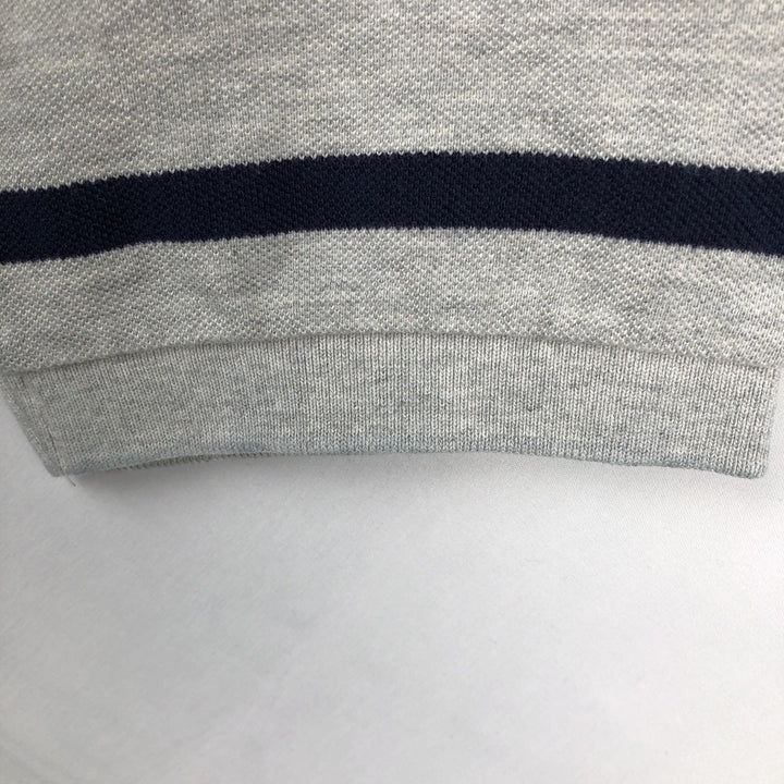 Ralph Lauren POLO by Ralph Lauren Short-Sleeve Striped Polo Shirt, Men's Size L (approx.) cotton gray type Vintage Second Hand