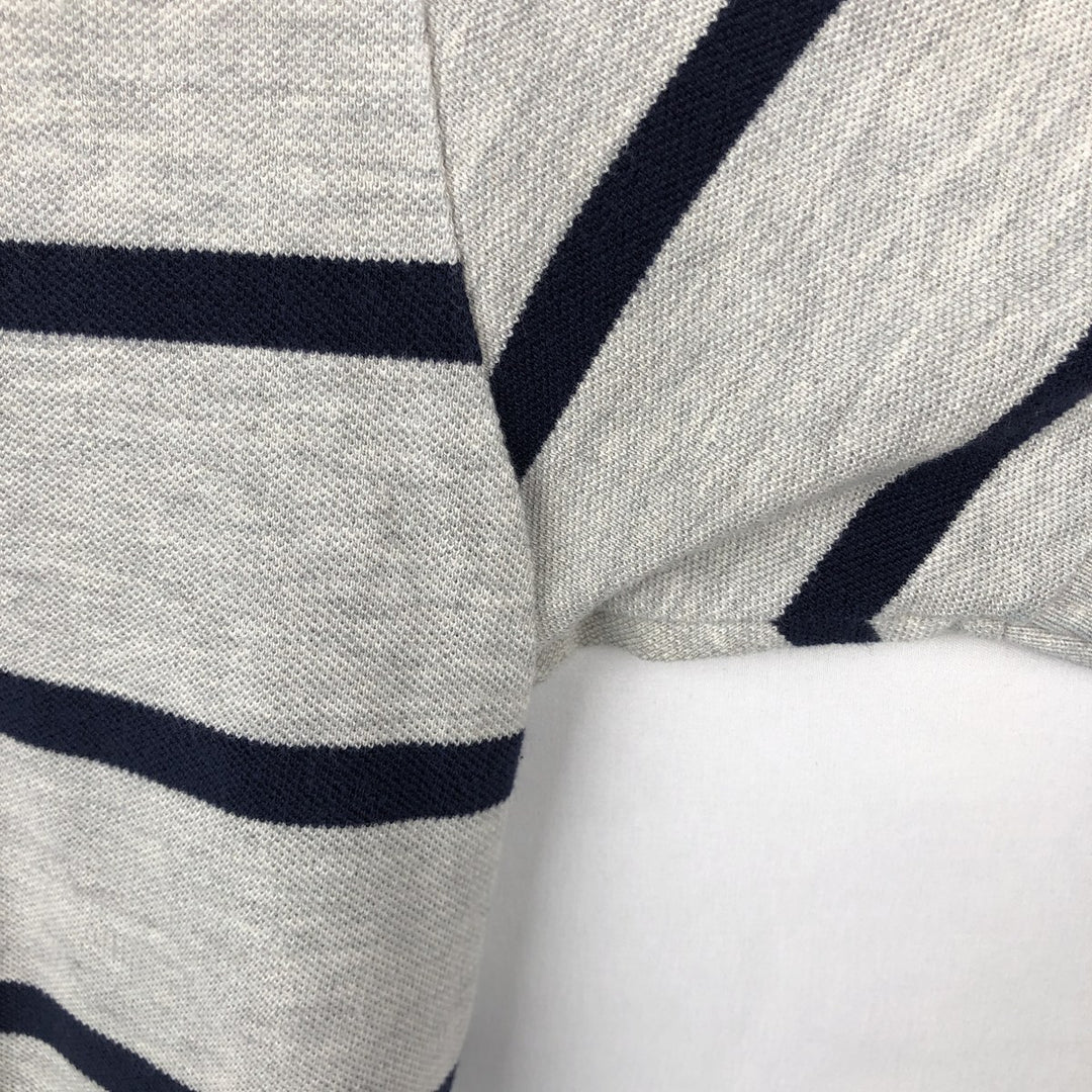 Ralph Lauren POLO by Ralph Lauren Short-Sleeve Striped Polo Shirt, Men's Size L (approx.) cotton gray type Vintage Second Hand