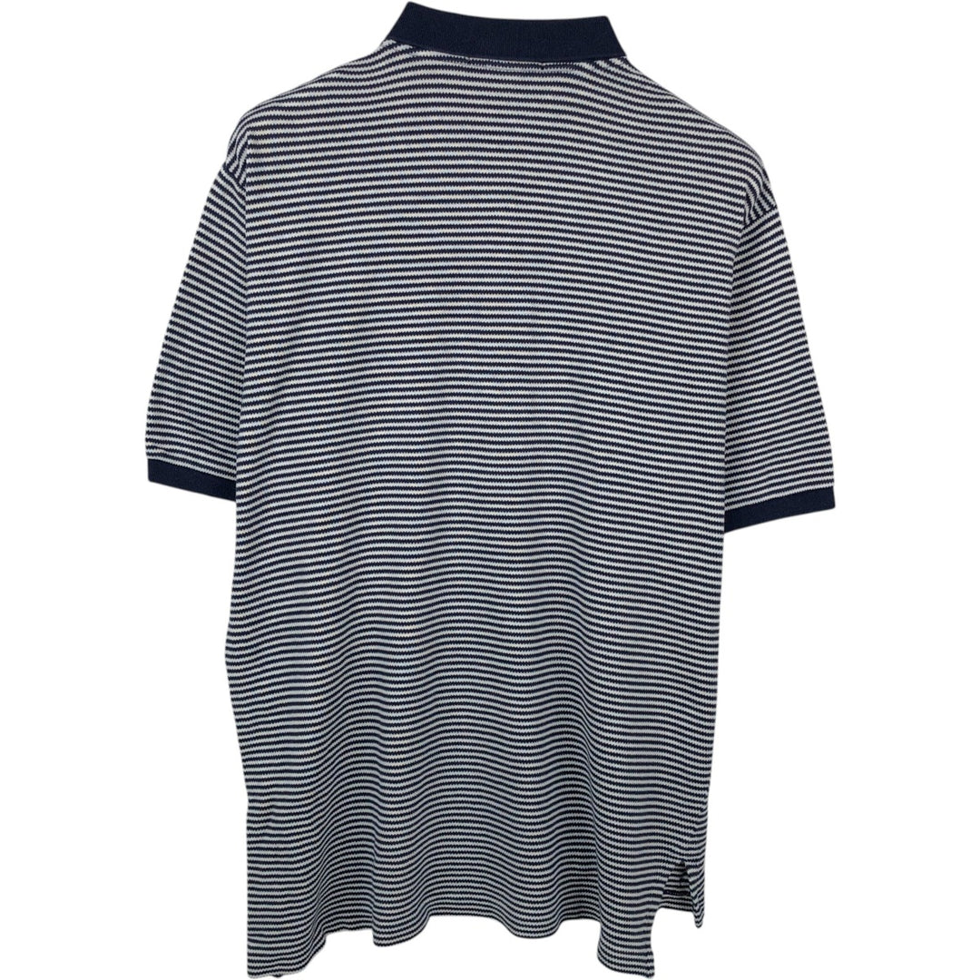 Ralph Lauren POLO GOLF Short Sleeve Striped Polo Shirt Men's Size L cotton white type Vintage Second Hand