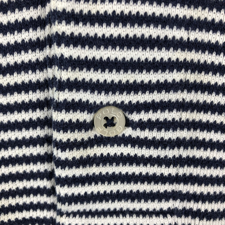 Ralph Lauren POLO GOLF Short Sleeve Striped Polo Shirt Men's Size L cotton white type Vintage Second Hand