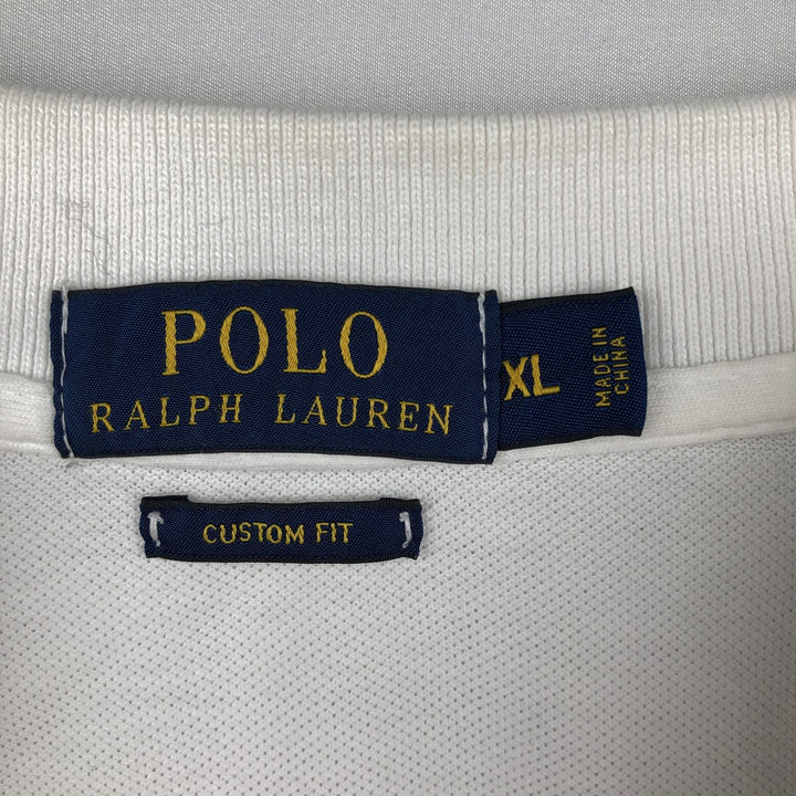 Ralph Lauren POLO RALPH LAUREN CUSTOM FIT Big Pony Short Sleeve Polo Shirt Men's XL cotton white type Vintage Second Hand