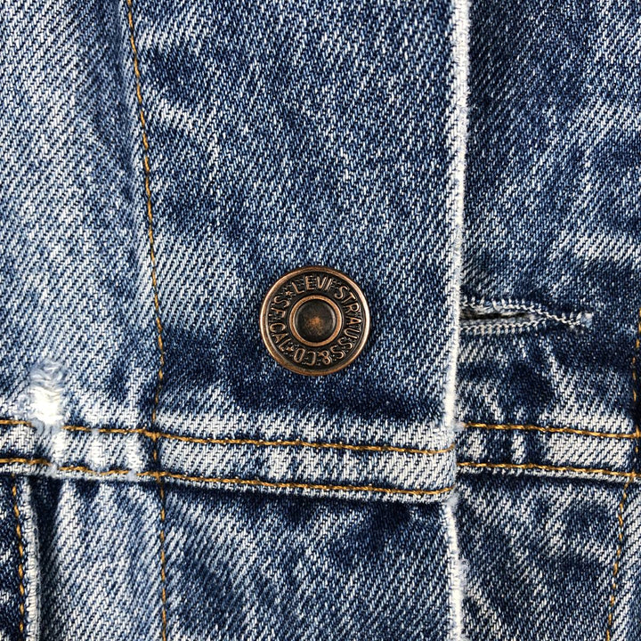 90'S Levi's 70503-0216 Denim Jacket, Men's Size XL, Vintage cotton blue type Vintage Second Hand