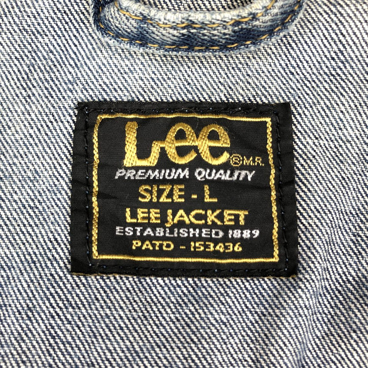 ~90'S Lee Denim Jacket (Men's Size L equivalent) Vintage cotton navy blue type Vintage Second Hand