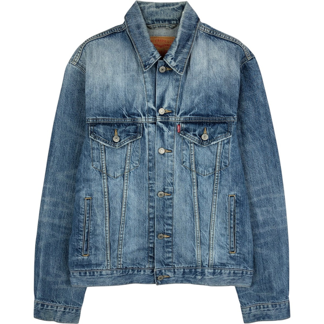 Levi's plain denim jacket with logo patch, made in China, size M (equivalent to men's M), lightweight, long sleeves. unclear Blue type light blue Vintage Second Hand