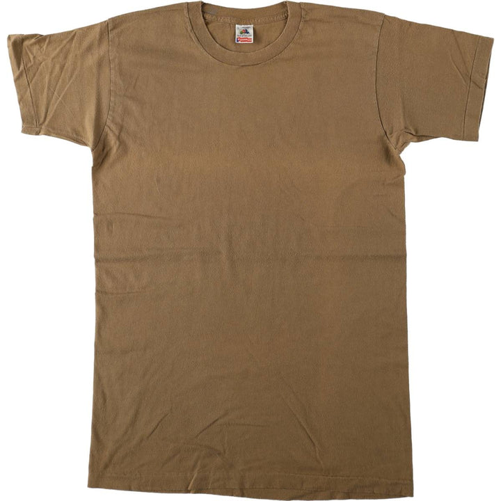 90'S Fruit of the Loom plain T-shirt, made in the USA, men's size L, vintage cotton brown type Vintage Second Hand
