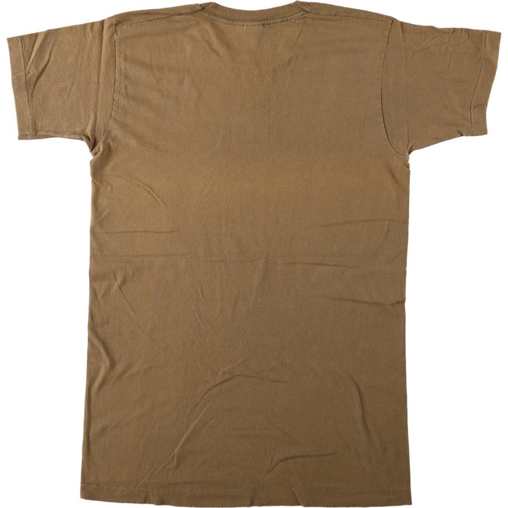 90'S Fruit of the Loom plain T-shirt, made in the USA, men's size L, vintage cotton brown type Vintage Second Hand