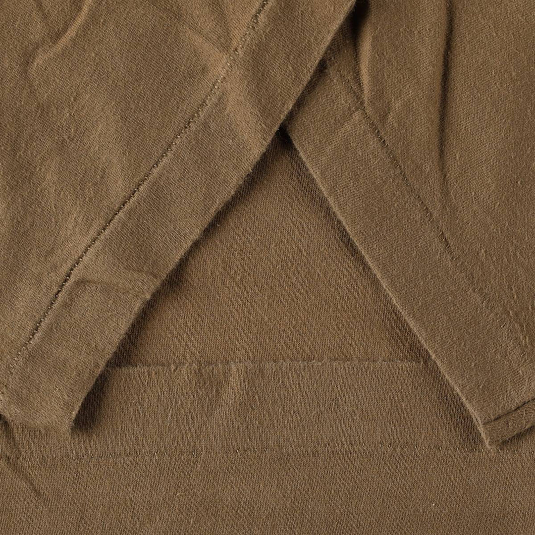 90'S Fruit of the Loom plain T-shirt, made in the USA, men's size L, vintage cotton brown type Vintage Second Hand