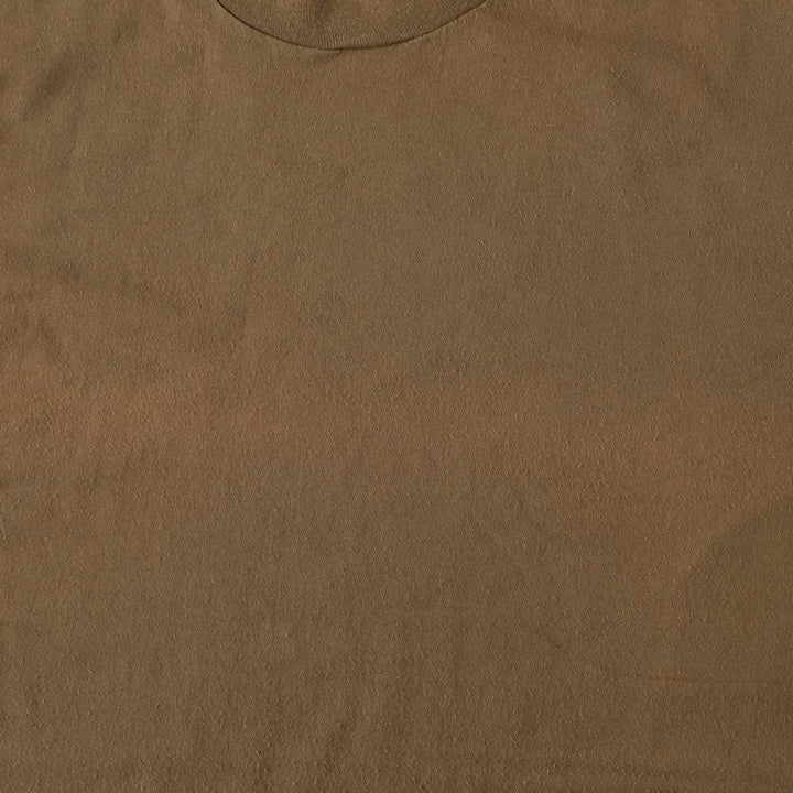90'S Fruit of the Loom plain T-shirt, made in the USA, men's size L, vintage cotton brown type Vintage Second Hand