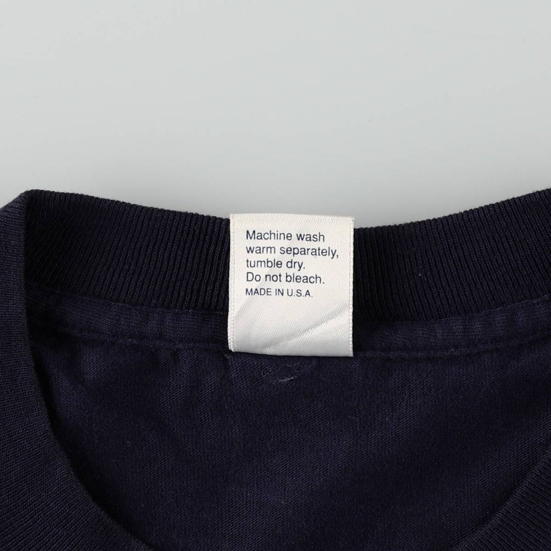 90'S Town Craft Plain Pocket T-Shirt, Made in USA, Men's XL equivalent, Vintage cotton navy blue type Vintage Second Hand