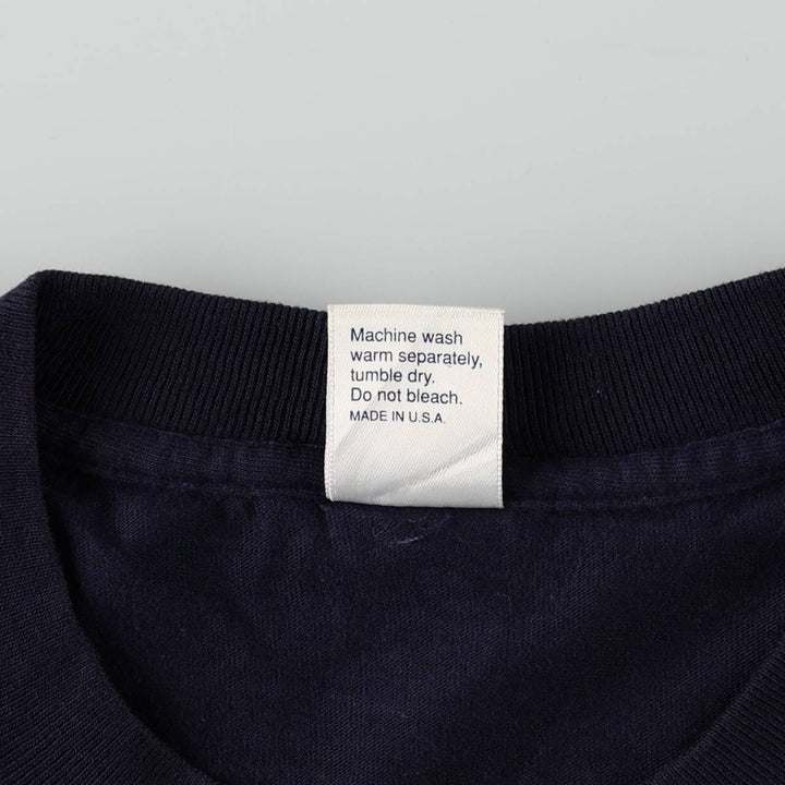 90'S Town Craft Plain Pocket T-Shirt, Made in USA, Men's XL equivalent, Vintage cotton navy blue type Vintage Second Hand