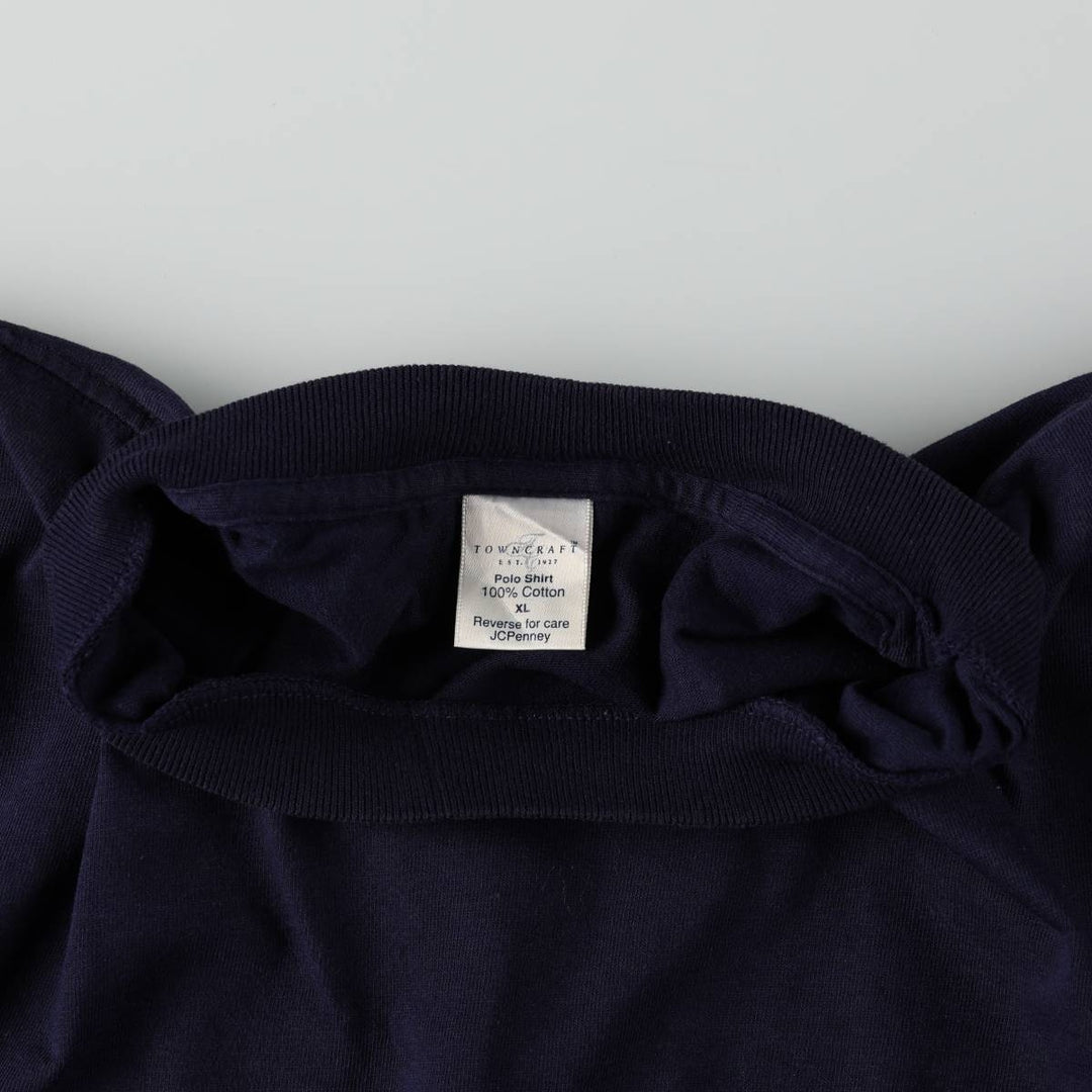 90'S Town Craft Plain Pocket T-Shirt, Made in USA, Men's XL equivalent, Vintage cotton navy blue type Vintage Second Hand