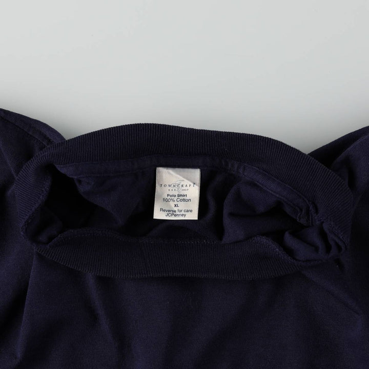 90'S Town Craft Plain Pocket T-Shirt, Made in USA, Men's XL equivalent, Vintage cotton navy blue type Vintage Second Hand