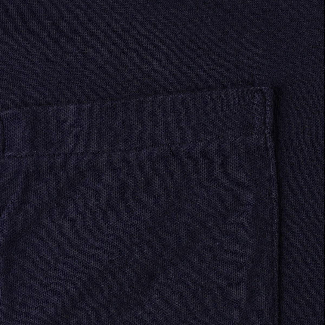 90'S Town Craft Plain Pocket T-Shirt, Made in USA, Men's XL equivalent, Vintage cotton navy blue type Vintage Second Hand