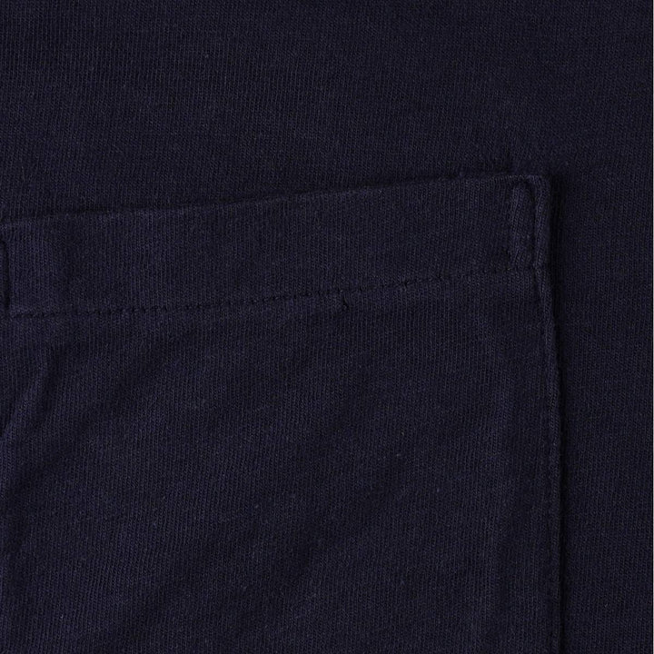 90'S Town Craft Plain Pocket T-Shirt, Made in USA, Men's XL equivalent, Vintage cotton navy blue type Vintage Second Hand