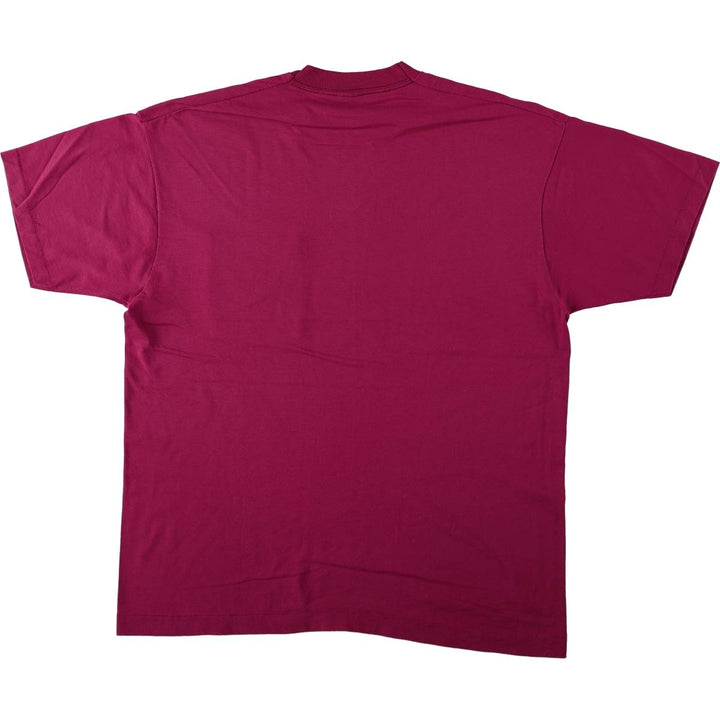 90'S BVD Plain Pocket T-Shirt Made in USA Men's XL Vintage cotton wine-red Vintage Second Hand