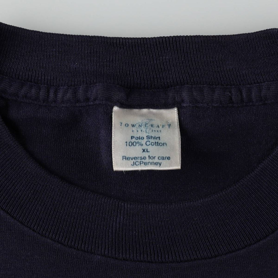 90'S Town Craft Plain Pocket T-Shirt, Made in USA, Men's XL equivalent, Vintage cotton navy blue type Vintage Second Hand