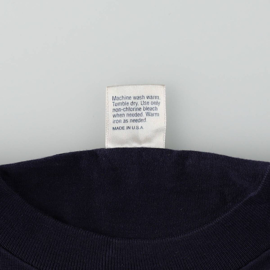 90'S Town Craft Plain Pocket T-Shirt, Made in USA, Men's XL equivalent, Vintage cotton navy blue type Vintage Second Hand