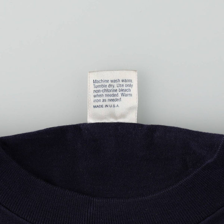 90'S Town Craft Plain Pocket T-Shirt, Made in USA, Men's XL equivalent, Vintage cotton navy blue type Vintage Second Hand