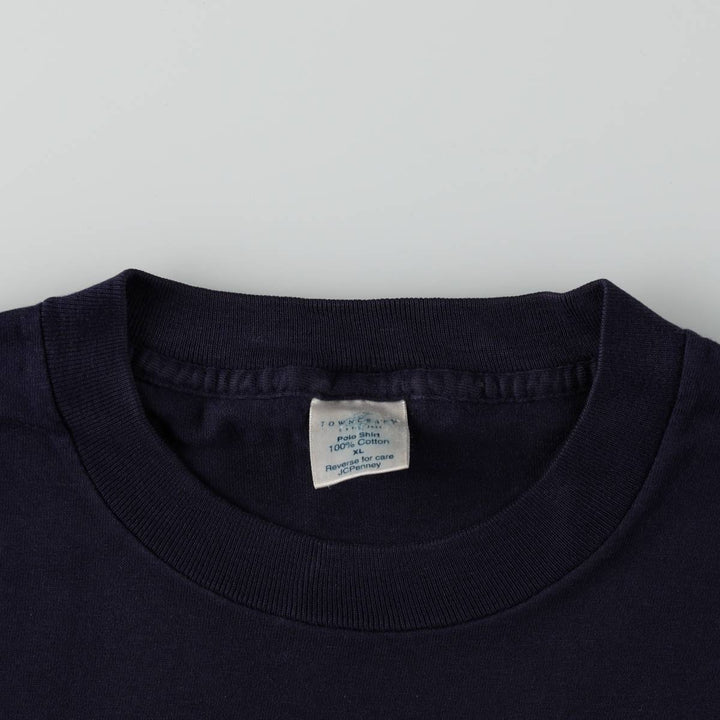 90'S Town Craft Plain Pocket T-Shirt, Made in USA, Men's XL equivalent, Vintage cotton navy blue type Vintage Second Hand