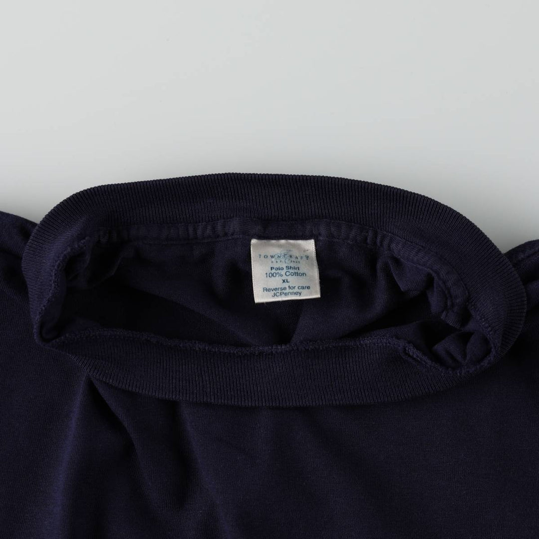 90'S Town Craft Plain Pocket T-Shirt, Made in USA, Men's XL equivalent, Vintage cotton navy blue type Vintage Second Hand