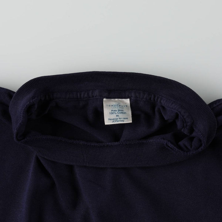 90'S Town Craft Plain Pocket T-Shirt, Made in USA, Men's XL equivalent, Vintage cotton navy blue type Vintage Second Hand