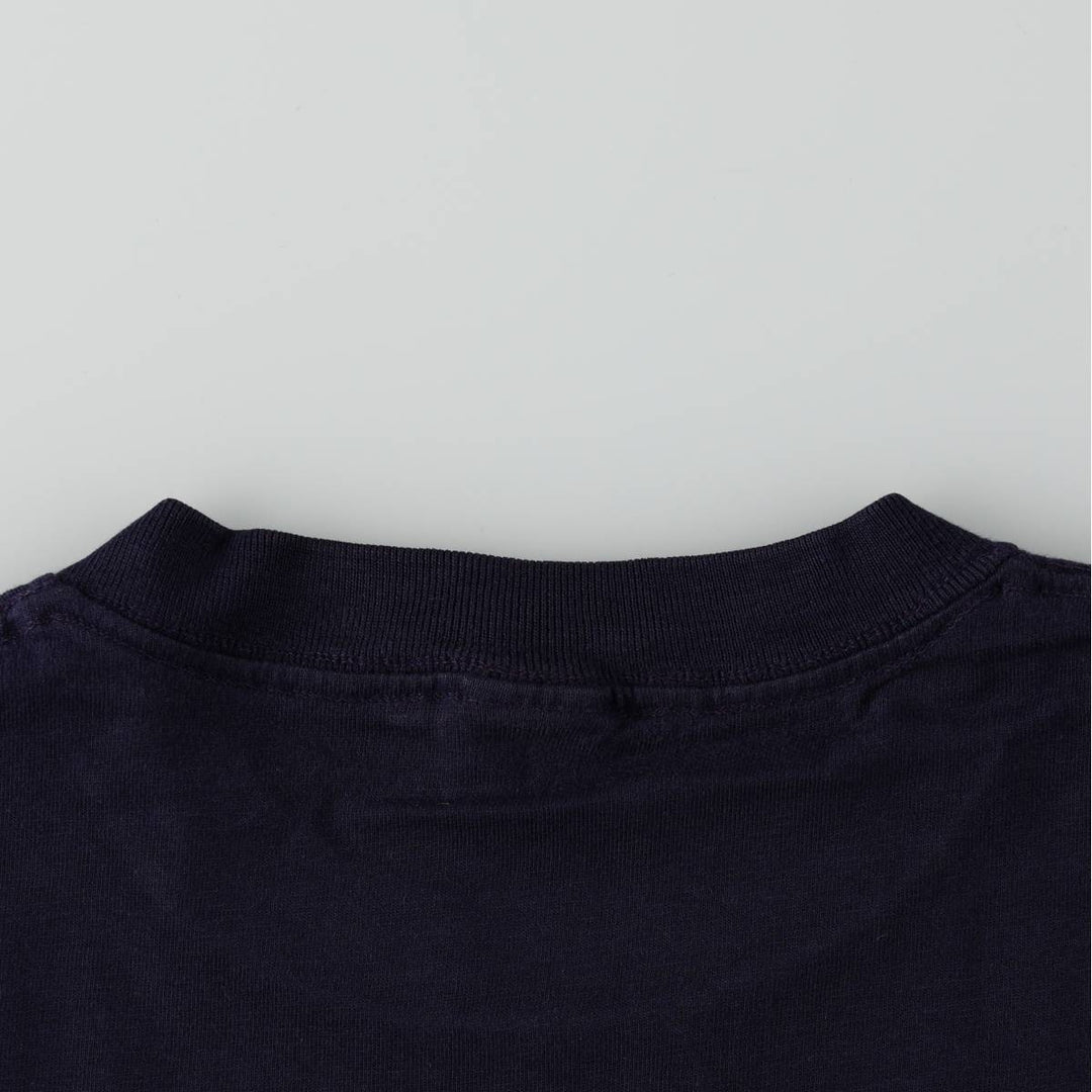 90'S Town Craft Plain Pocket T-Shirt, Made in USA, Men's XL equivalent, Vintage cotton navy blue type Vintage Second Hand
