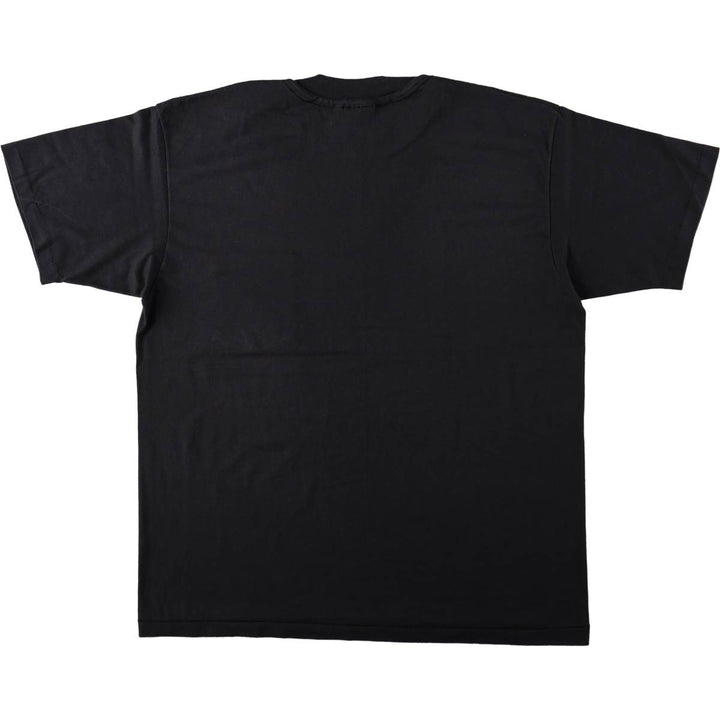 1980'S Hanes Fifty-Fifty Blue Tag Plain Pocket T-Shirt, Made in USA, Men's XL equivalent, Vintage cotton black type Vintage Second Hand