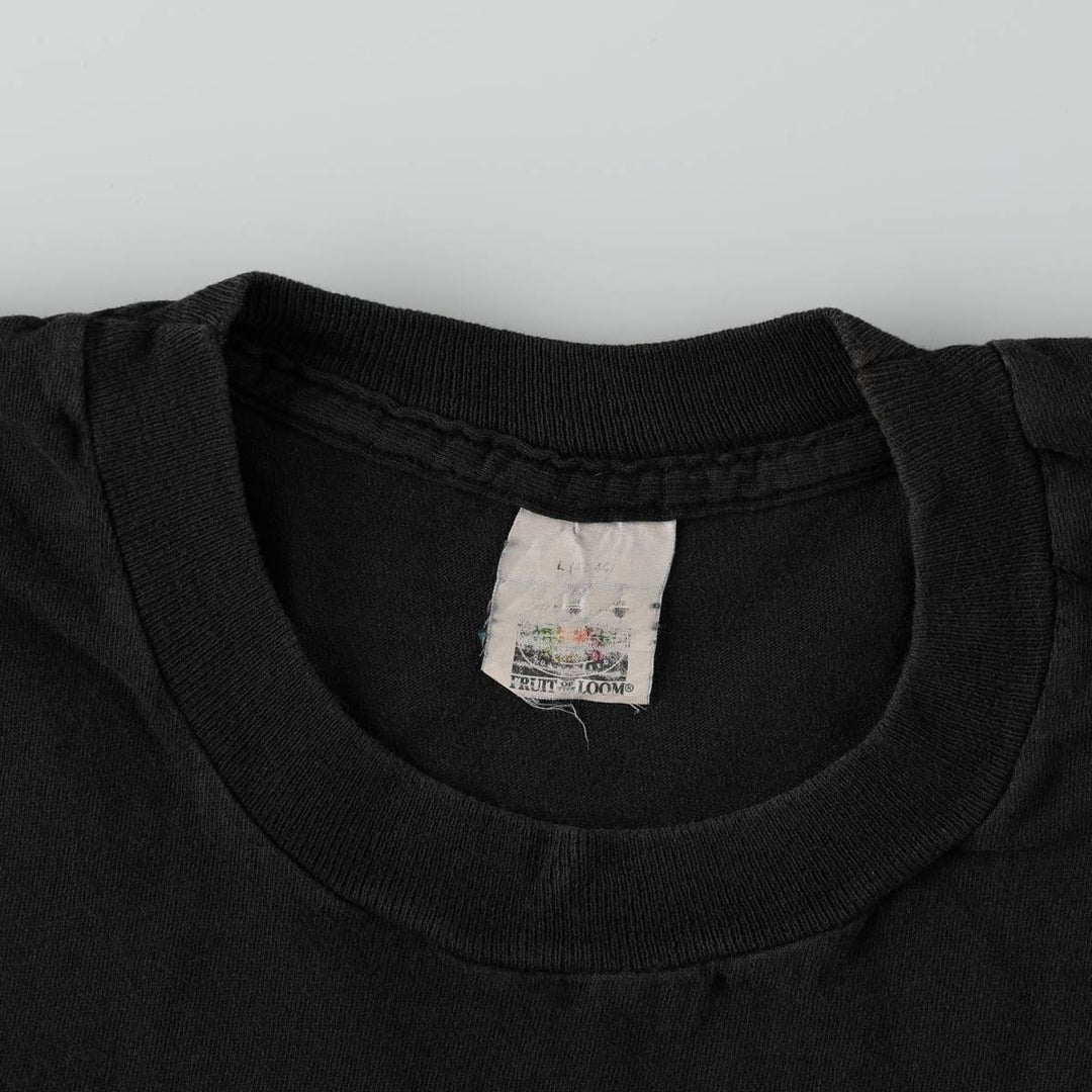 Vintage 80s-90'S Fruit of the Loom plain pocket T-shirt, men's size L unclear black type Vintage Second Hand