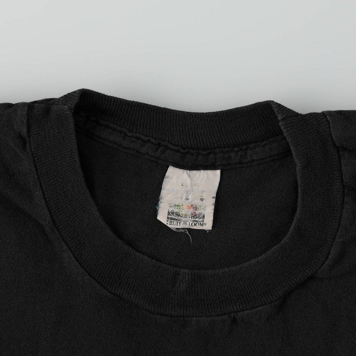 Vintage 80s-90'S Fruit of the Loom plain pocket T-shirt, men's size L unclear black type Vintage Second Hand