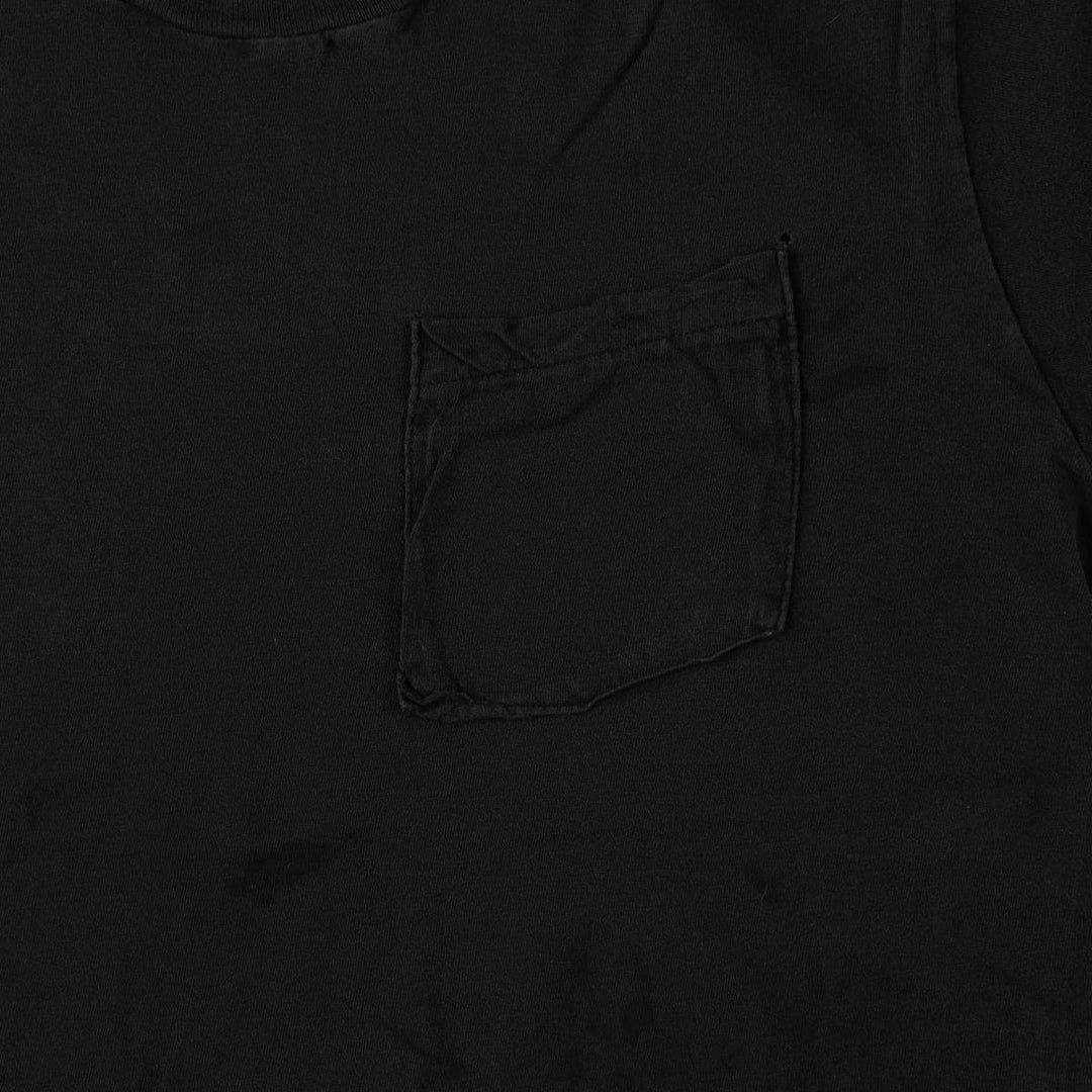 Vintage 80s-90'S Fruit of the Loom plain pocket T-shirt, men's size L unclear black type Vintage Second Hand