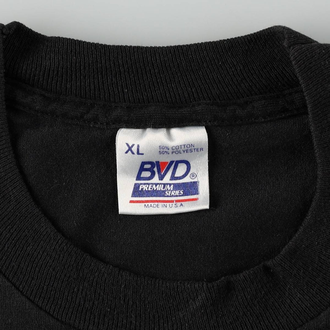 90'S BVD Plain Pocket T-Shirt Made in USA Men's XL Vintage cotton black type Vintage Second Hand