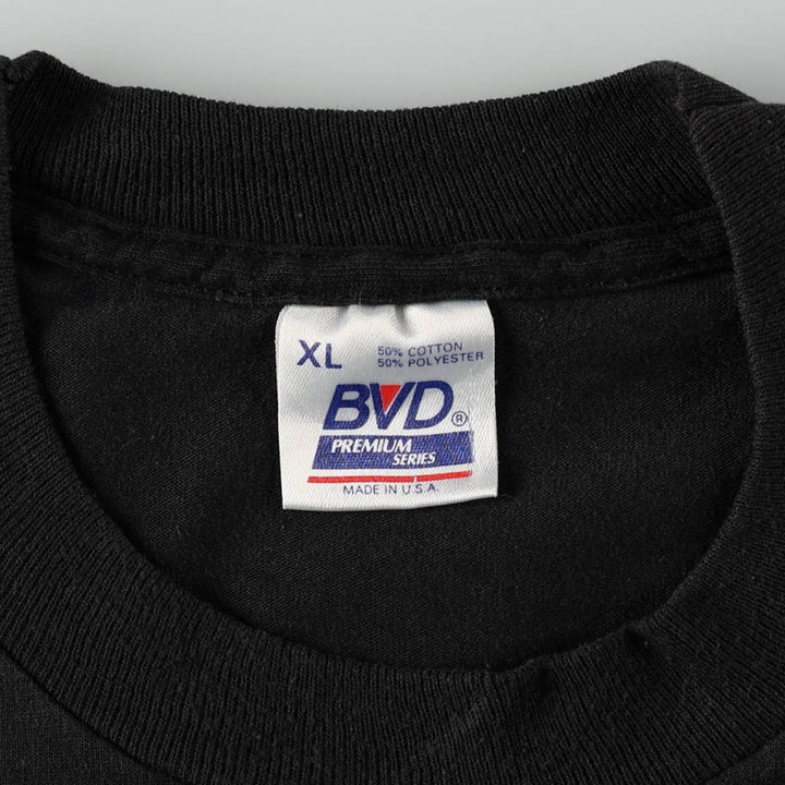 90'S BVD Plain Pocket T-Shirt Made in USA Men's XL Vintage cotton black type Vintage Second Hand