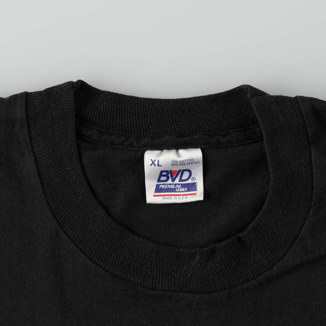 90'S BVD Plain Pocket T-Shirt Made in USA Men's XL Vintage cotton black type Vintage Second Hand